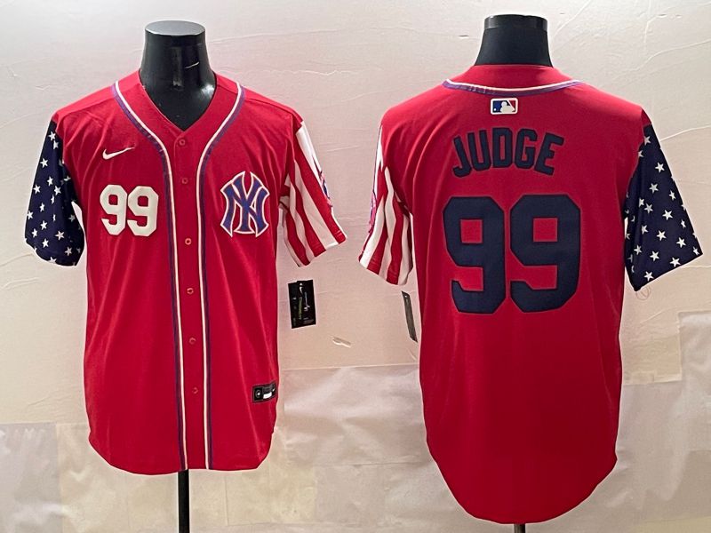 Men New York Yankees #99 Judge Red a generation of national flags Jointly Name 2025 Nike MLB Jersey style 3